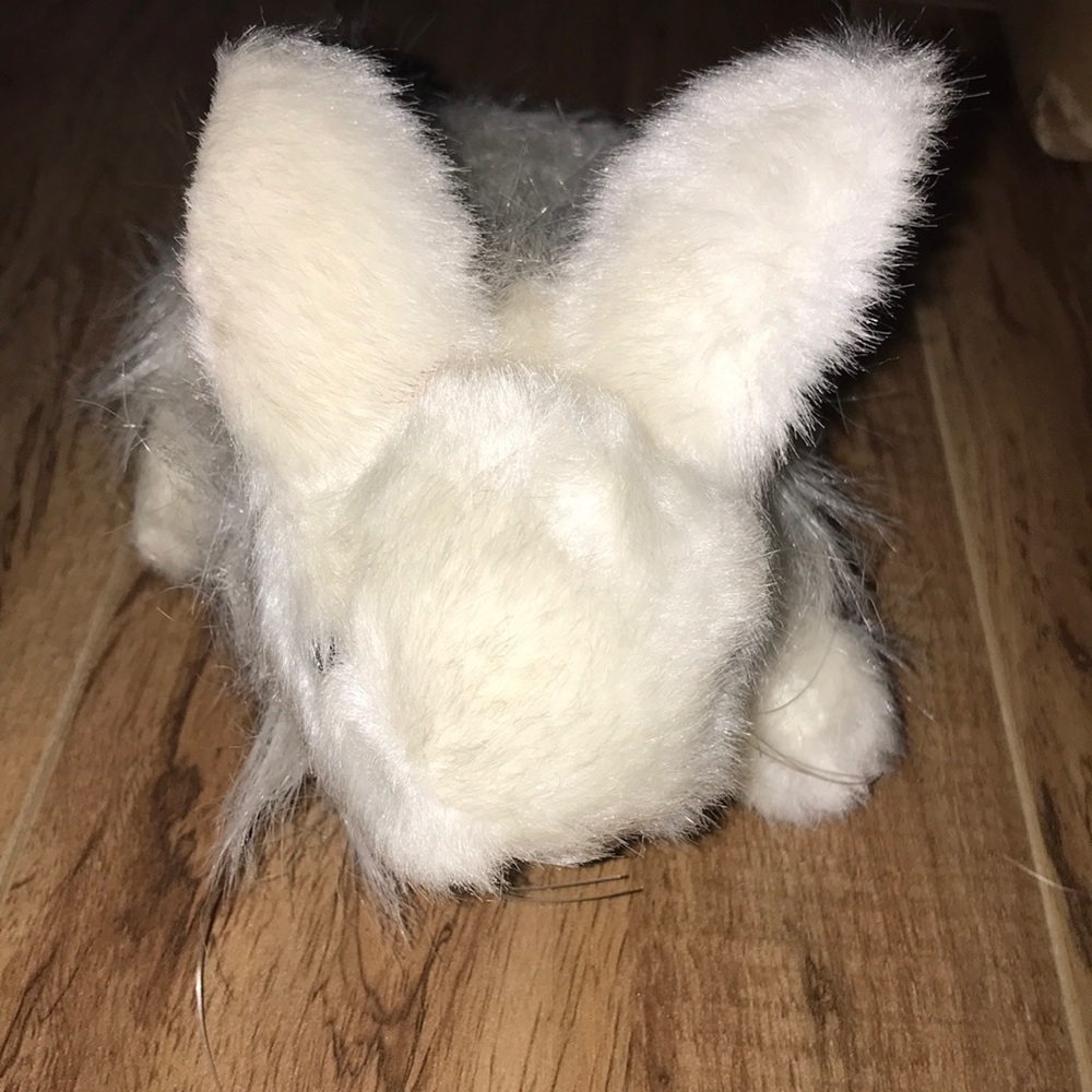 Plush Small Pet Bunny Toy - Soft White Fur